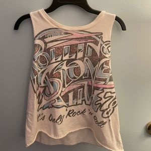 Vintage cropped Rolling Stones band shirt